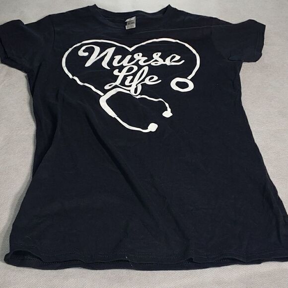 Gildan women's tee shirt black size M - Picture 1 of 8